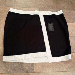 LANE BRYANT WOMENS BLACK AND WHITE SKIRT NEW SIZE 24